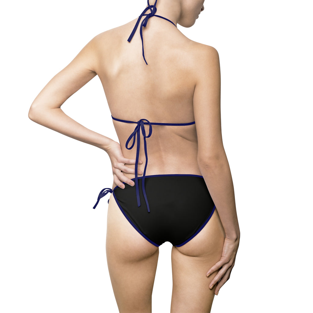 Black Tie-Side Bikini — Women's Two-Piece Swimsuit