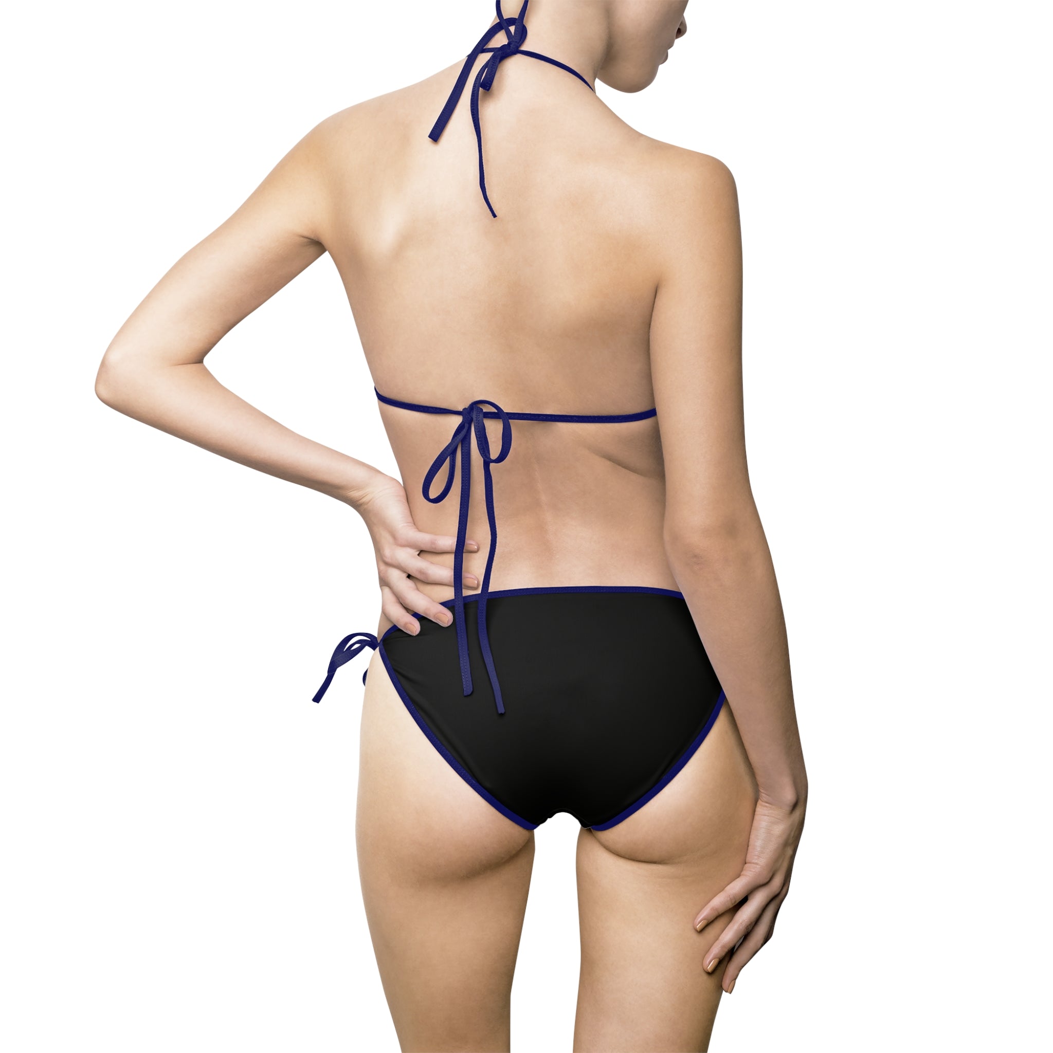 Black Tie-Side Bikini — Women's Two-Piece Swimsuit