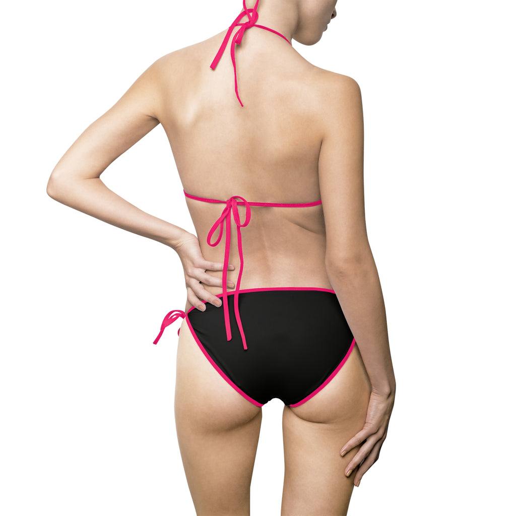 Black Tie-Side Bikini — Women's Two-Piece Swimsuit