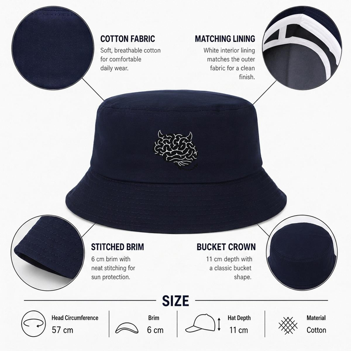 Embroidery Bucket Hat