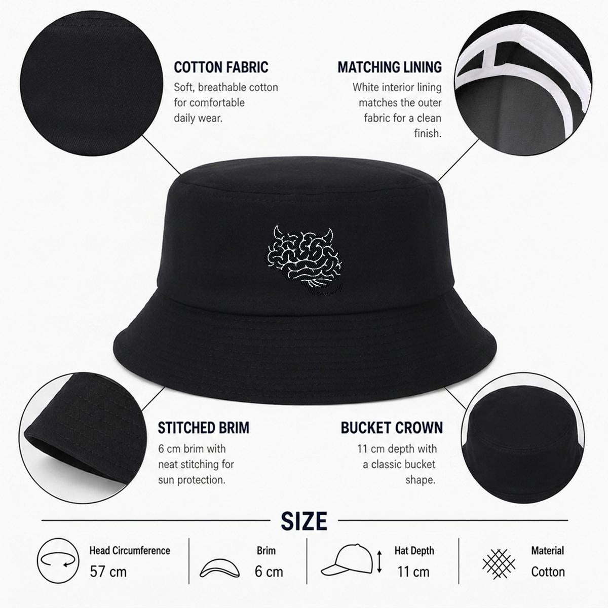 Embroidery Bucket Hat