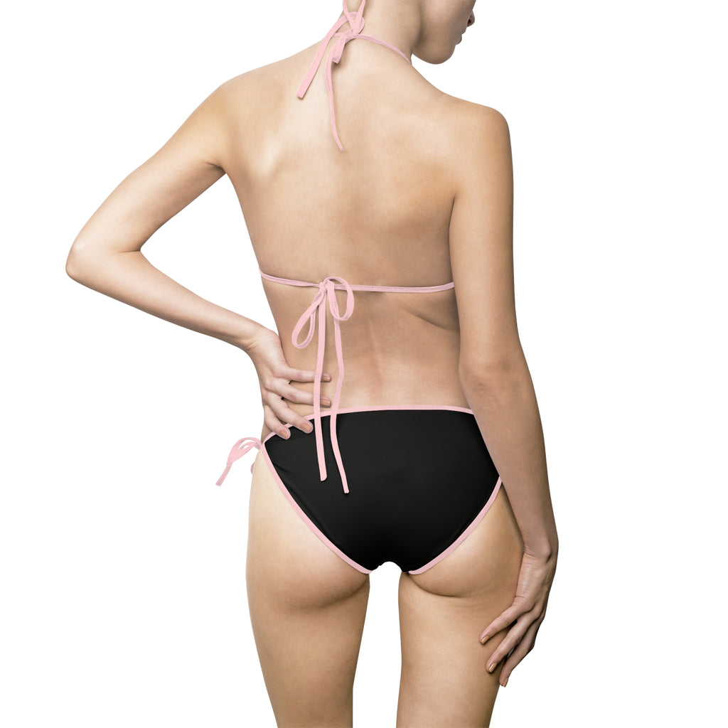 Black Tie-Side Bikini — Women's Two-Piece Swimsuit