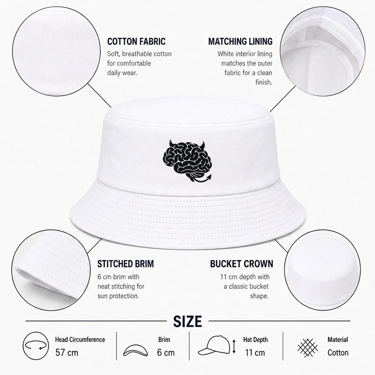 Embroidery Bucket Hat