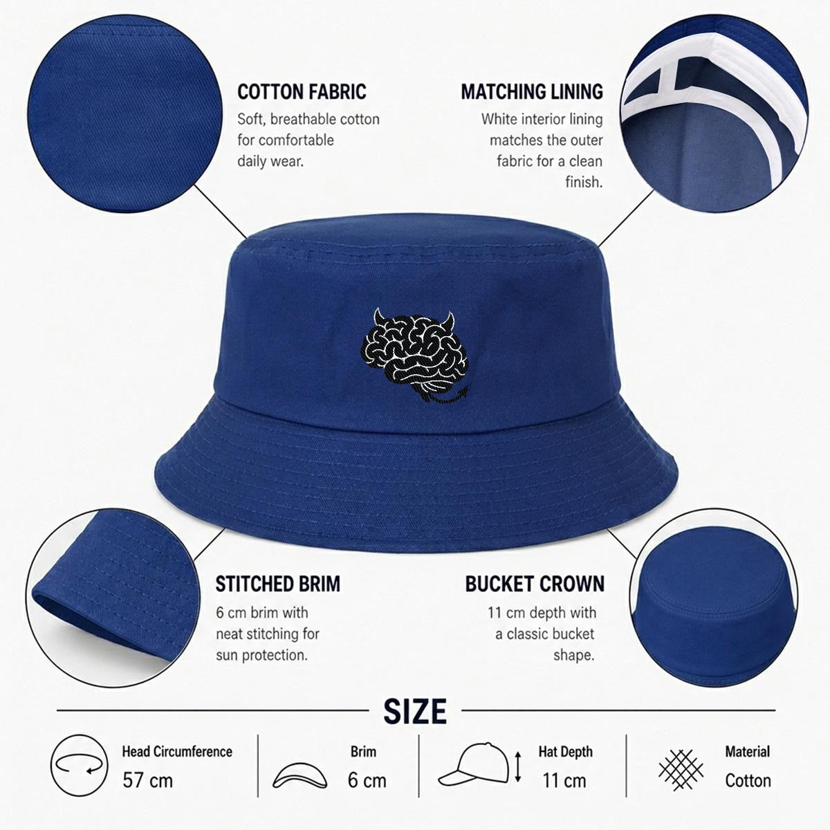 Embroidery Bucket Hat